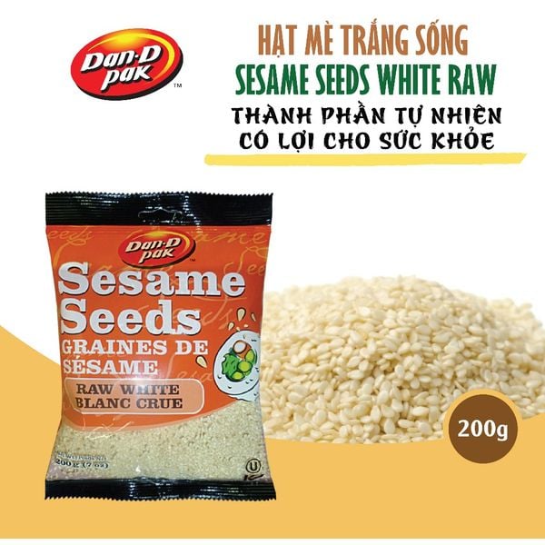  Mè trắng sống, mè trắng rang, mè trắng tự nhiên dinh dưỡng, tốt cho sức khỏe, thỏa sức chế biến 200G Dan D Pak 