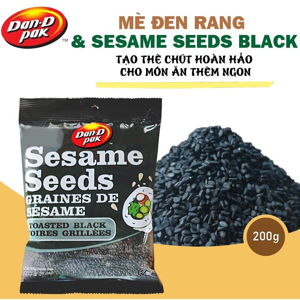 Hạt mè đen rang, hạt mè đen sống dinh dưỡng, phù hợp mọi lứa tuổi, thỏa sức chế biến 200G Dan D Pak