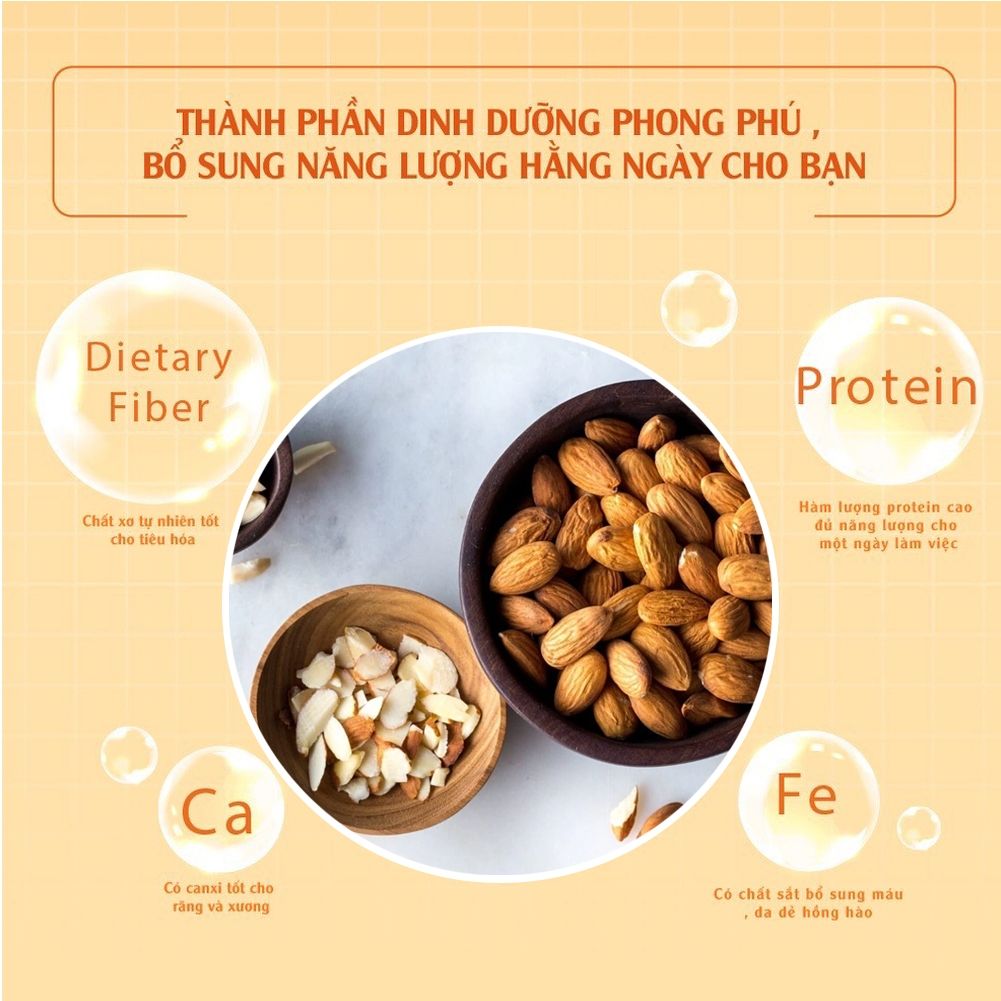 Thùng hạnh nhân muối, không muối, sống 1kg x 8 hũ Dan D Pak