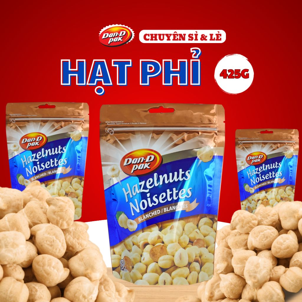 Hạt phỉ tự nhiên nhập khẩu dinh dưỡng giàu chất xơ, tốt cho sức khỏe 425g Dan D Pak