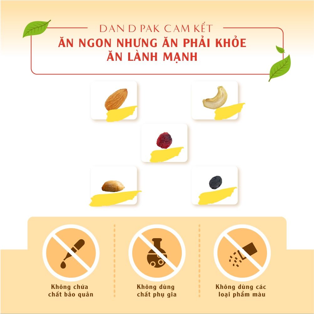 Thập cẩm hạt và trái cây khô Dailynuts hạt điều, hạnh nhân, hạt bí xanh, nam việt quất, anh đào 25g Dan D Pak