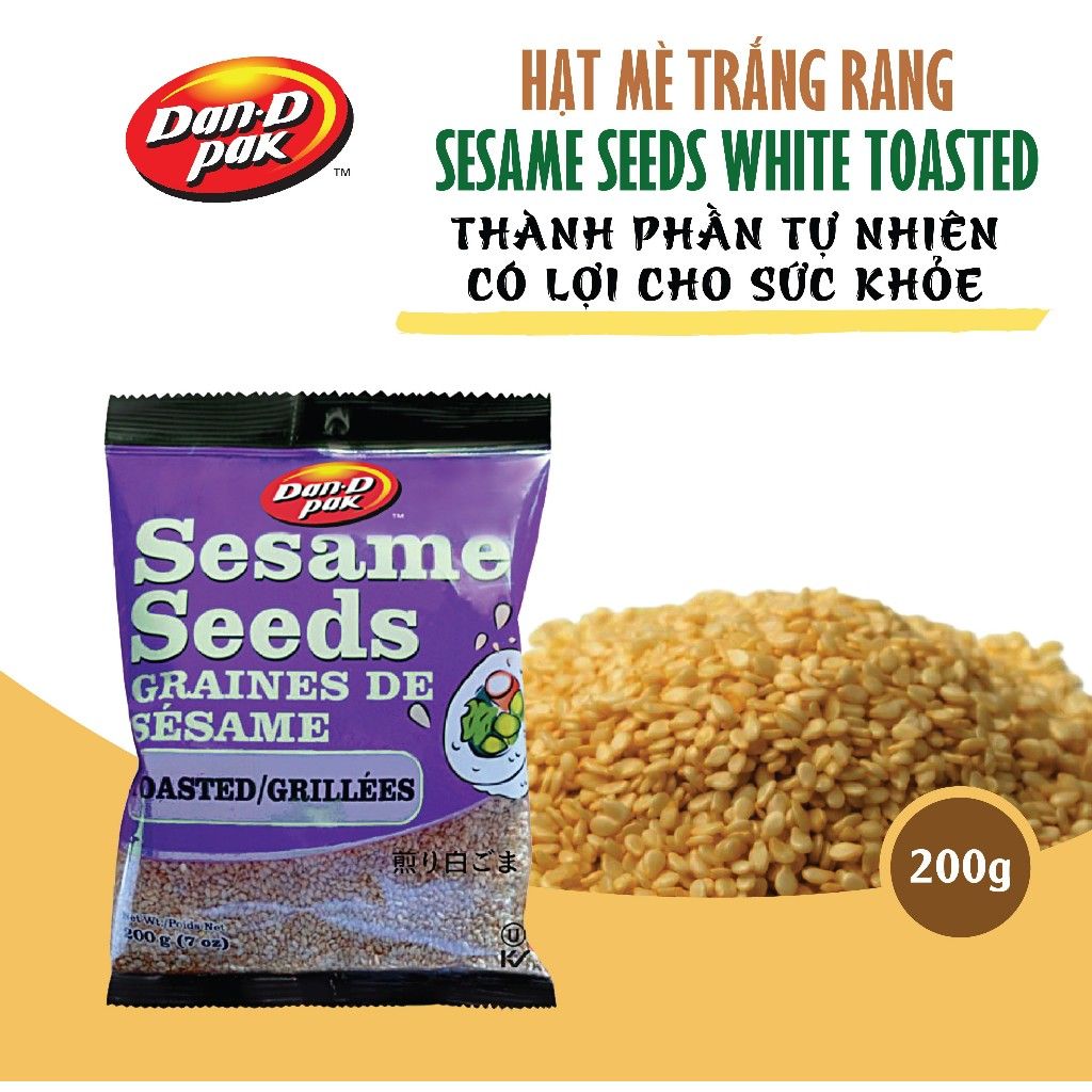 Mè trắng sống, mè trắng rang, mè trắng tự nhiên dinh dưỡng, tốt cho sức khỏe, thỏa sức chế biến 200G Dan D Pak