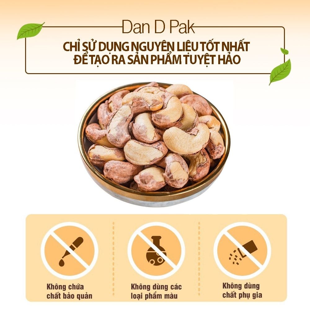 Điều vỏ lụa tự nhiên andi 370g Dan D Pak