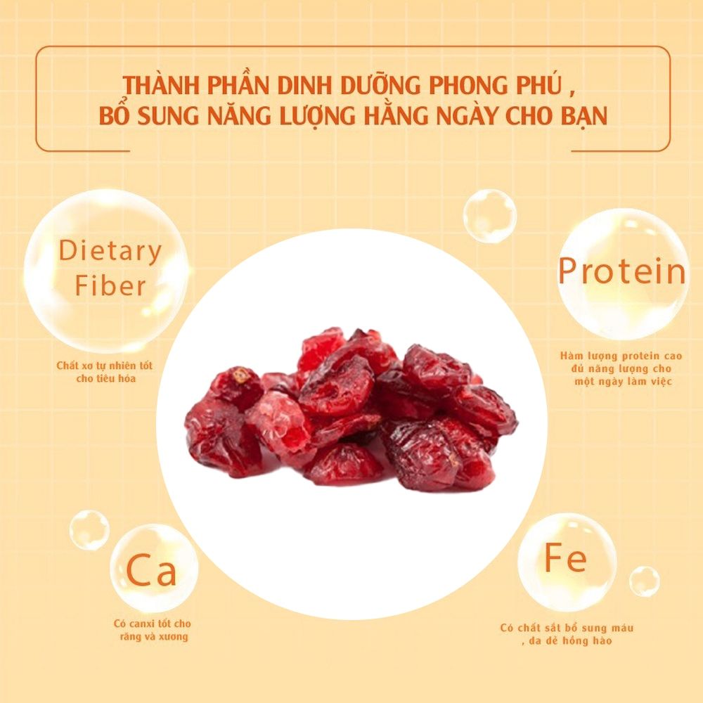 Thùng nam việt quất tự nhiên nhập khẩu 150g x 12 gói, 350g x 18 hũ Dan D Pak