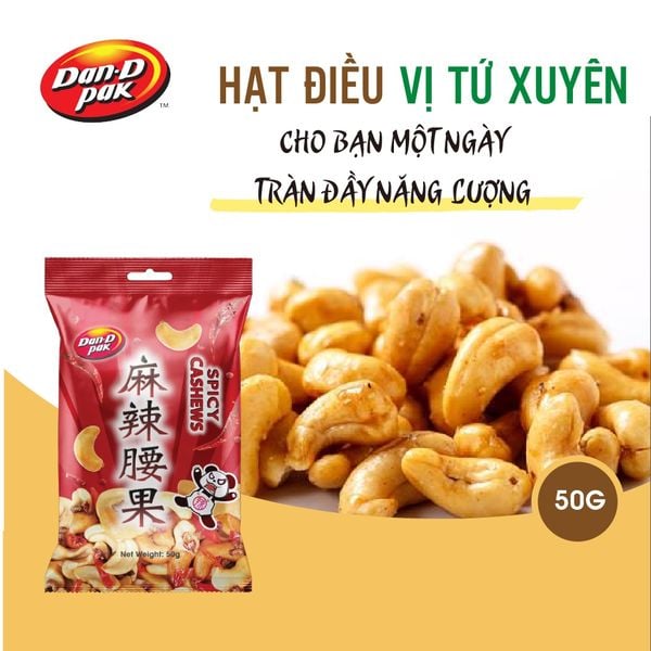  Hạt điều cay Tứ Xuyên 50g Dan D Pak 