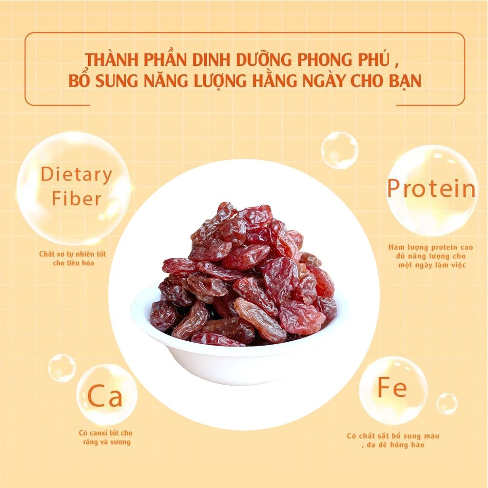 Thùng nho đỏ tự nhiên nhập khẩu 250g x 12 hũ, 454g x 18 hộp Dan D Pak
