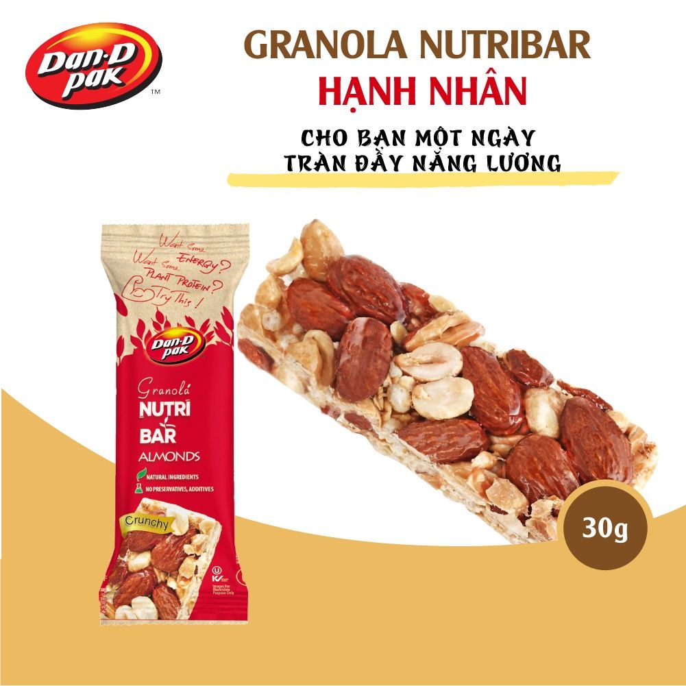 Thanh Granola Hạnh Nhân 30g Granola Nutri Bar Almonds Dan D Pak