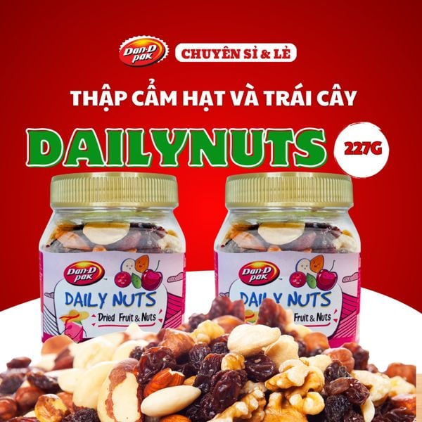  Thập cẩm hạt và trái cây khô Dailynuts Hạt điều, hạnh nhân, hạt bí, nam việt quất, cherry khô 227g Dan D Pak 