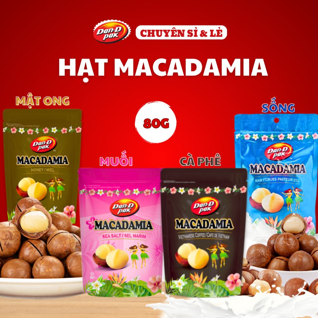 Hạt maca cà phê, mật ong, muối, sống ăn vặt tốt cho sức khỏe 80g Dan D Pak
