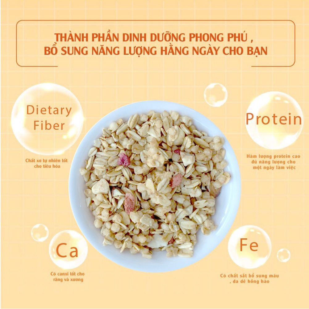 Hộp hạt ngũ cốc Granola Trái cây 40g x 30 túi Dan D Pak