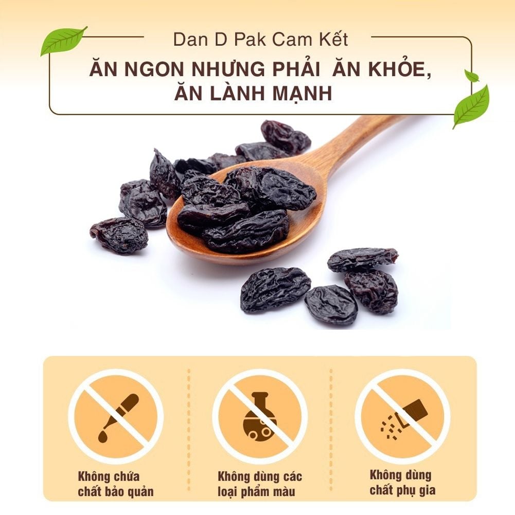 Thùng nho đen tự nhiên nhập khẩu 150g x 24 hộp, 454g x 18 hộp Dan D Pak
