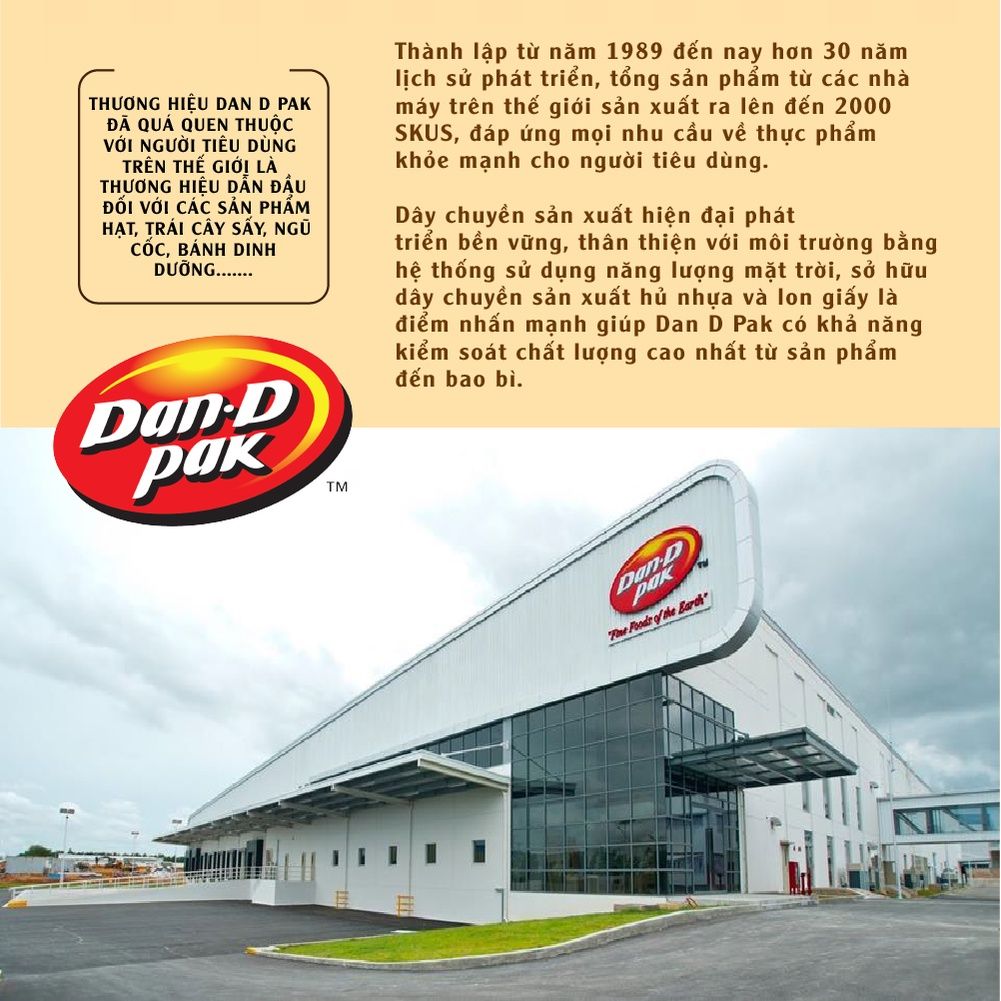 Bột điều tự nhiên 500g Dan D Pak