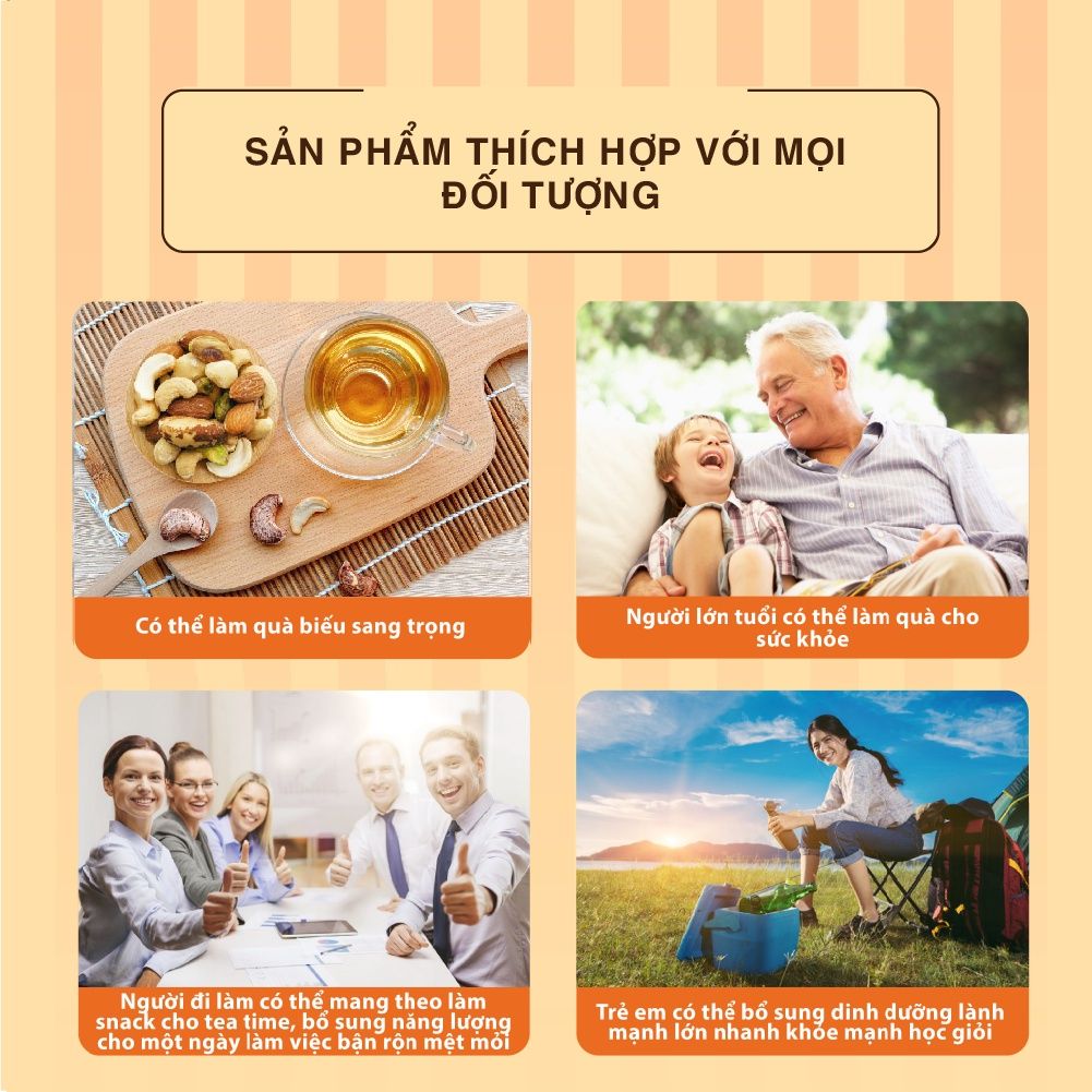 Hạt thập cẩm Fancy muối - không muối Hạt điều, Hạnh nhân, Hạt ba tây, Hồ đào, Dầu cọ, Dầu canola 454g Dan D Pak