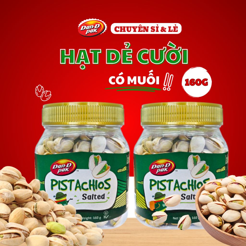 Hạt dẻ cười sấy muối ăn vặt phù hợp mọi lứa tuổi 160g Dan D Pak