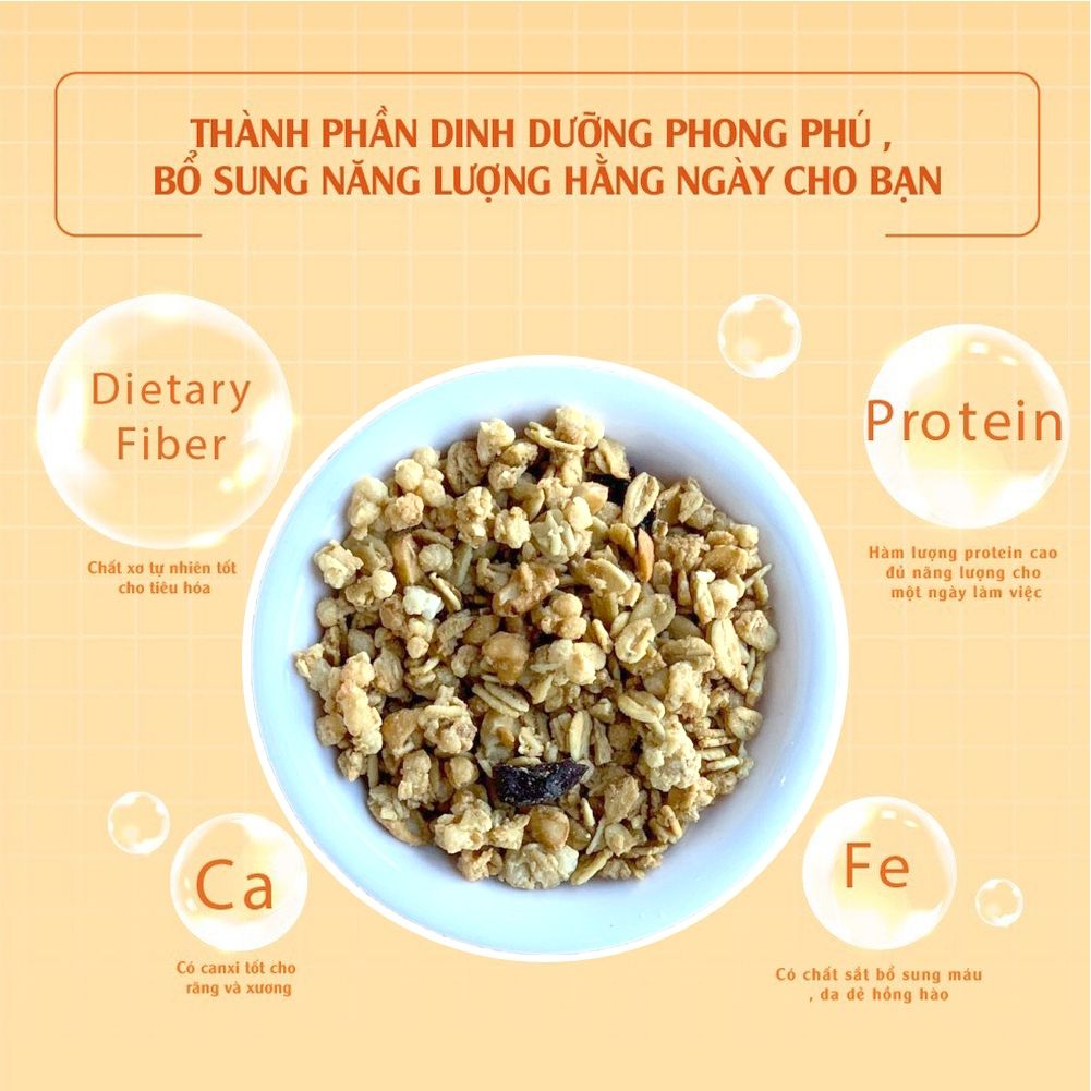 Hộp hạt ngũ cốc Granola Điều & Nam Việt Quất 40gr x 30 gói Dan D Pak