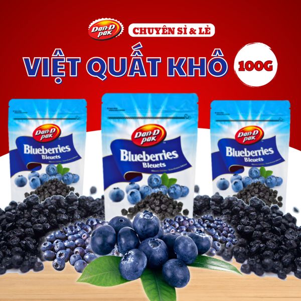  Việt quất khô nhập khẩu 100g Dan D Pak 