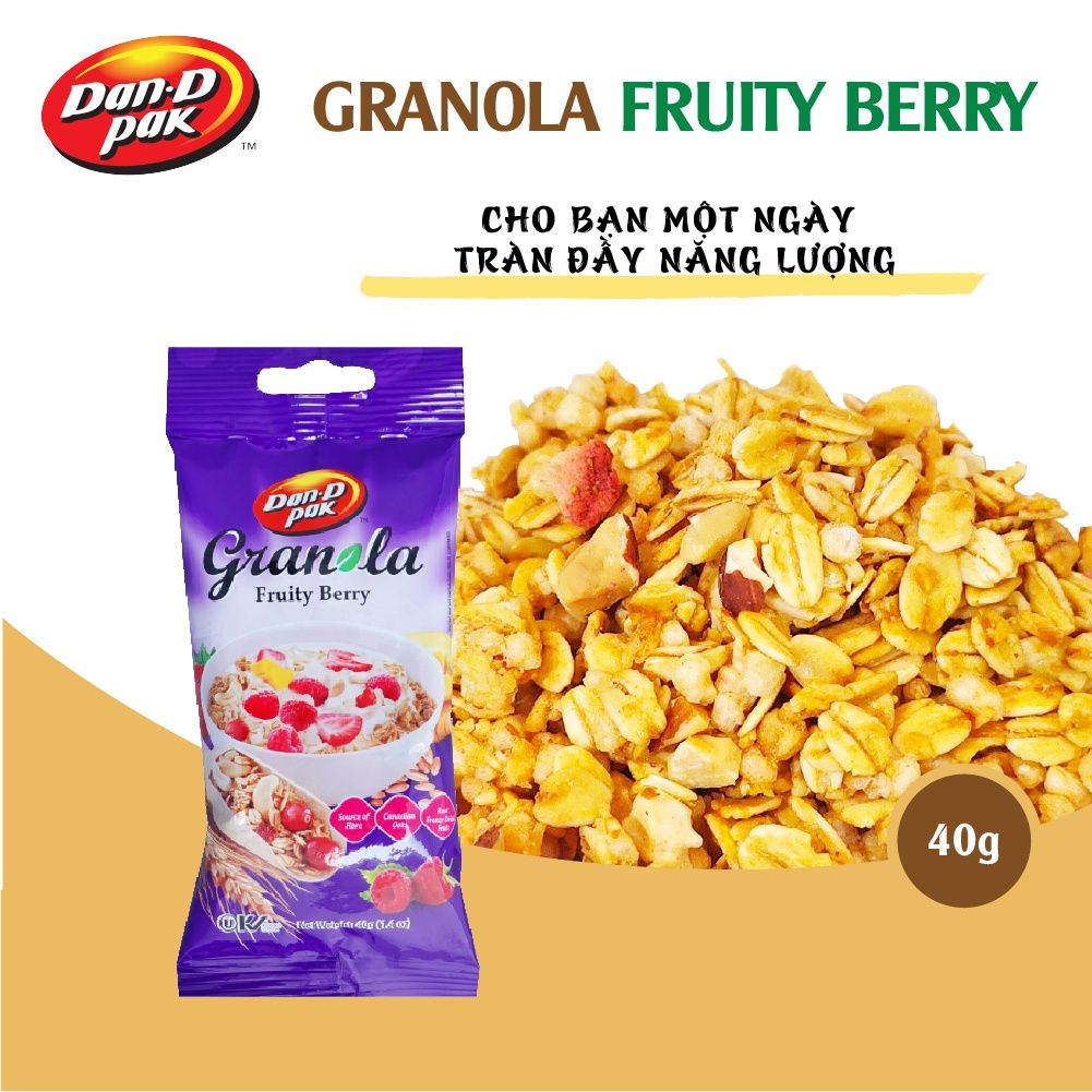 Hạt ngũ cốc Granola Trái Cây 40gr Dan D Pak