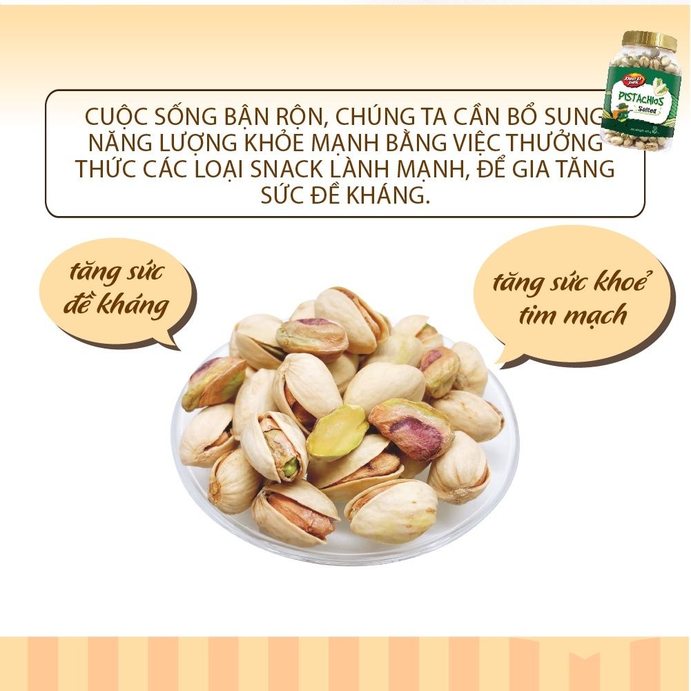 Hạt dẻ cười sấy muối ăn vặt phù hợp mọi lứa tuổi, tiết kiệm 800g Dan D Pak