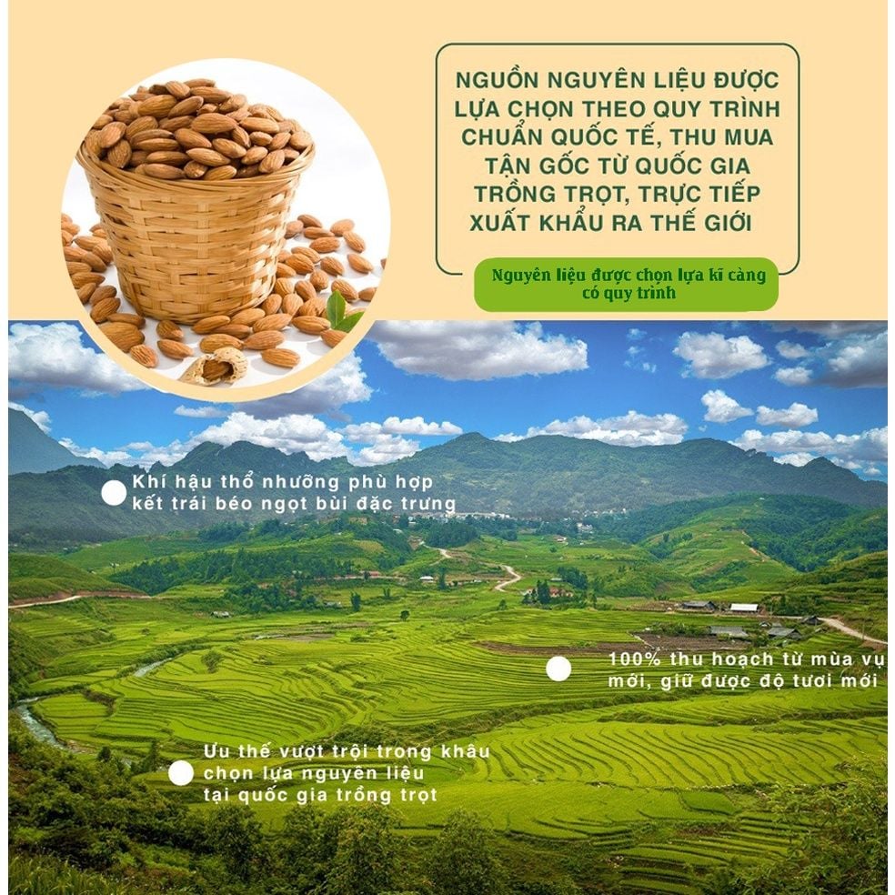 Hạnh nhân muối - không muối đồ ăn vặt tốt cho sức khỏe 170g Dan D Pak