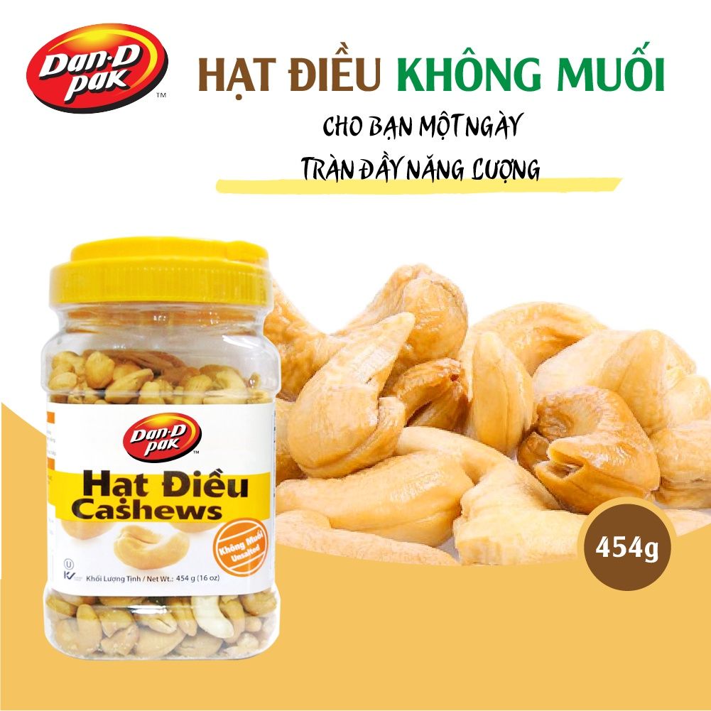Hạt điều không muối 454g Dan D Pak