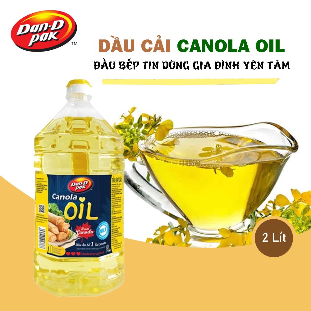 Dầu cải canola oil 2 lít Dan D Pak
