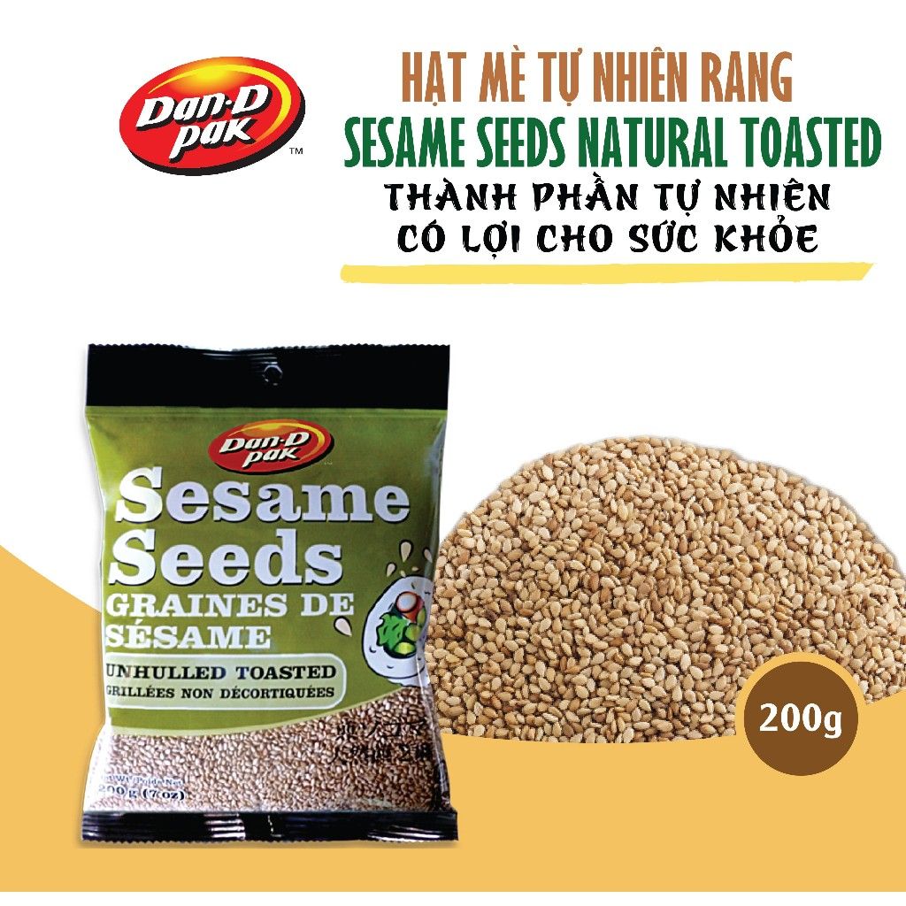 Mè trắng sống, mè trắng rang, mè trắng tự nhiên dinh dưỡng, tốt cho sức khỏe, thỏa sức chế biến 200G Dan D Pak