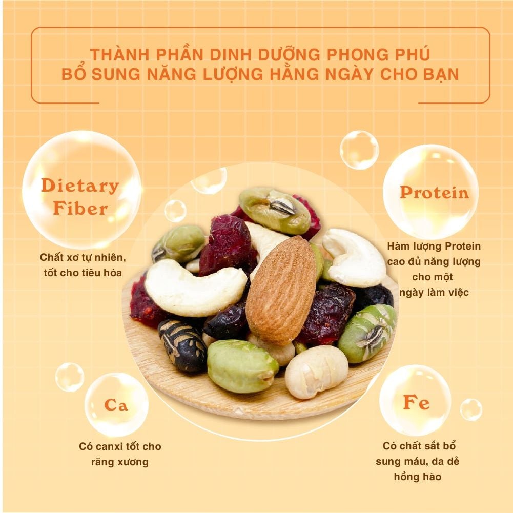 Thập cẩm hạt và trái cây khô Dailynuts Hạt điều, hạnh nhân, hạt bí, nam việt quất, cherry khô 227g Dan D Pak
