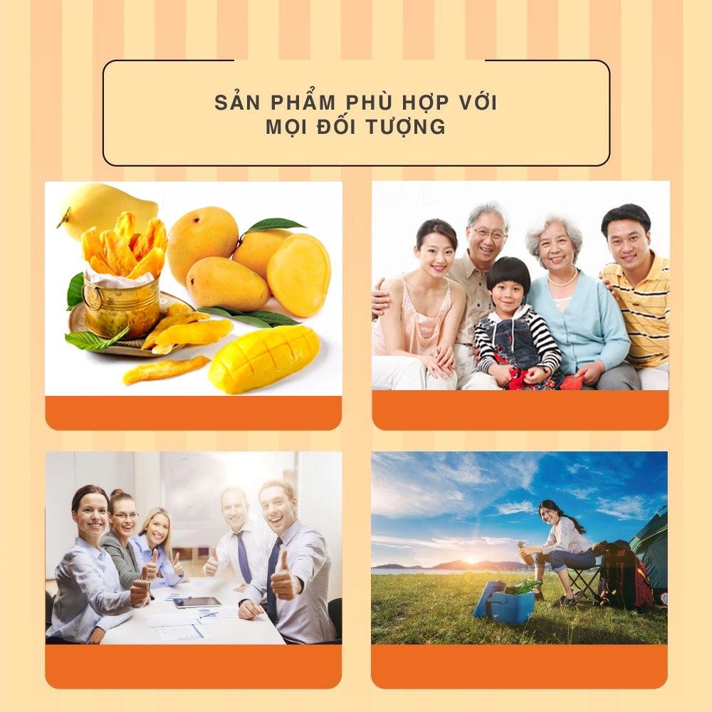 Xoài Sấy Dẻo ăn kiêng không thiếu chất, mệt mỏi, không có bất kỳ chất bảo quản nào khác 200g, 85g  Dan D Pak