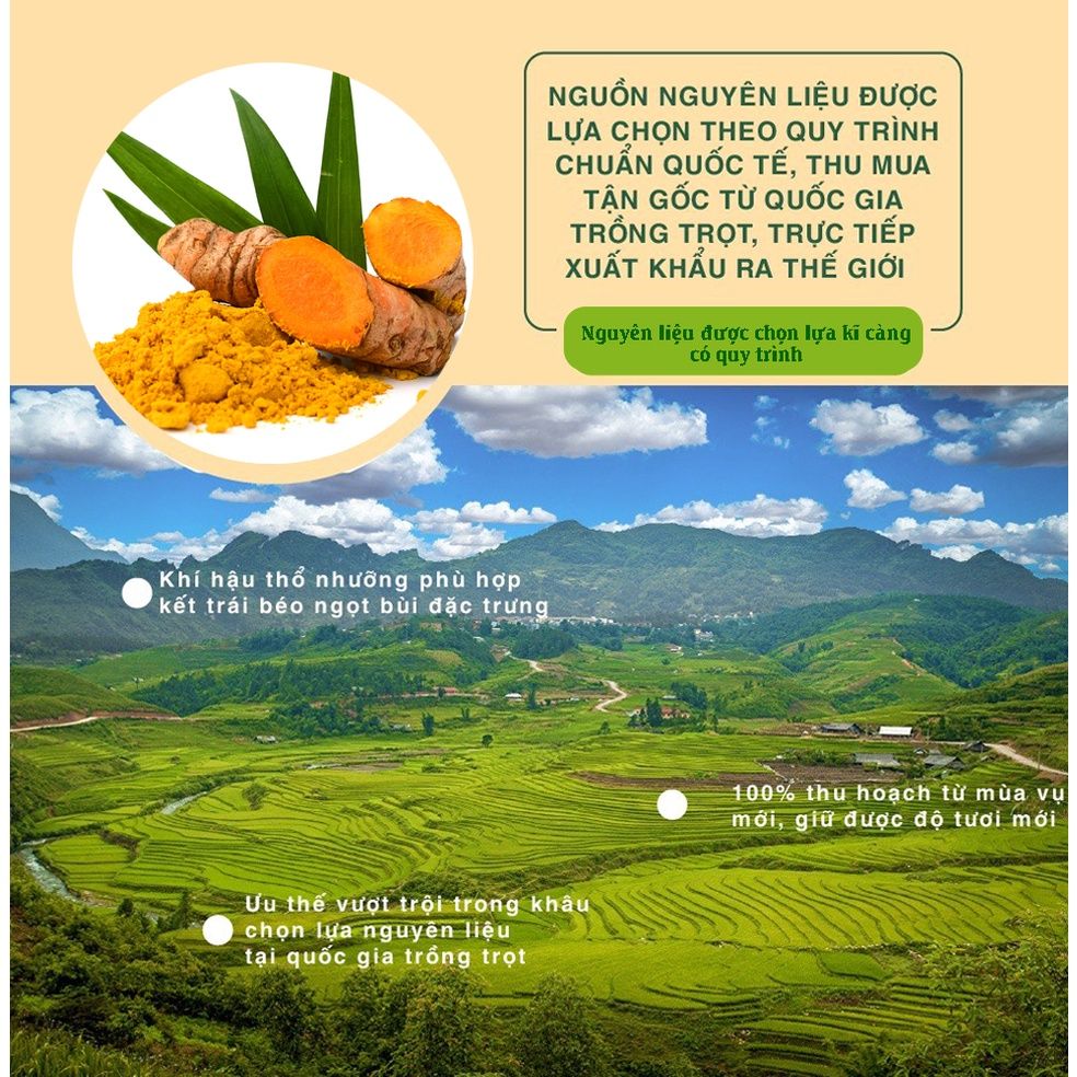 Bột Nghệ công dụng về sức khỏe giúp giảm stres và tăng sự tăng cường sức khỏe tâm lý, chống lão hoá 100g Dan D Pak