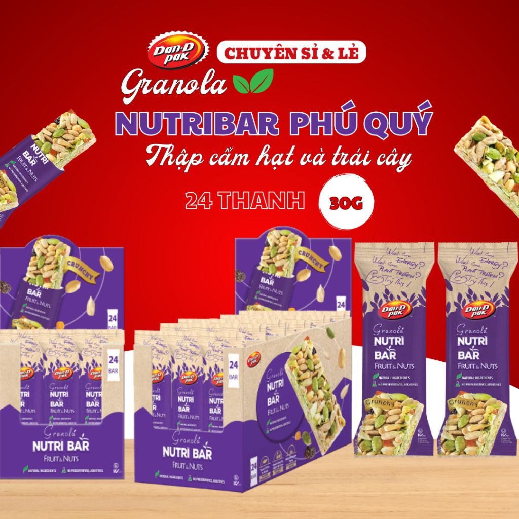 Thanh Granola Nutribar Phú Quý bổ sung năng lượng 30g Dan D Pak