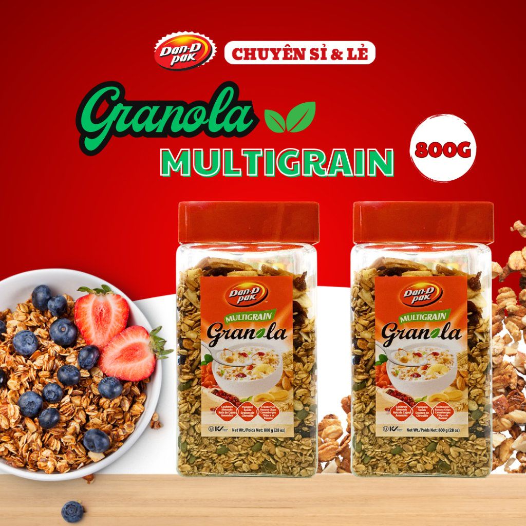 Ngũ cốc Granola Multigain 800g Dan D Pak