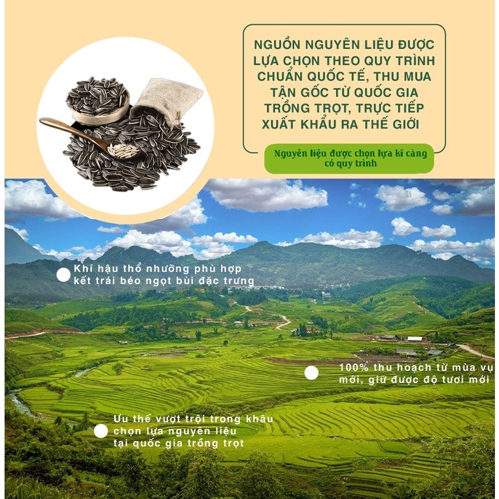 Thùng hạt hướng dương tự nhiên 1kg x 8 hũ Dan D Pak