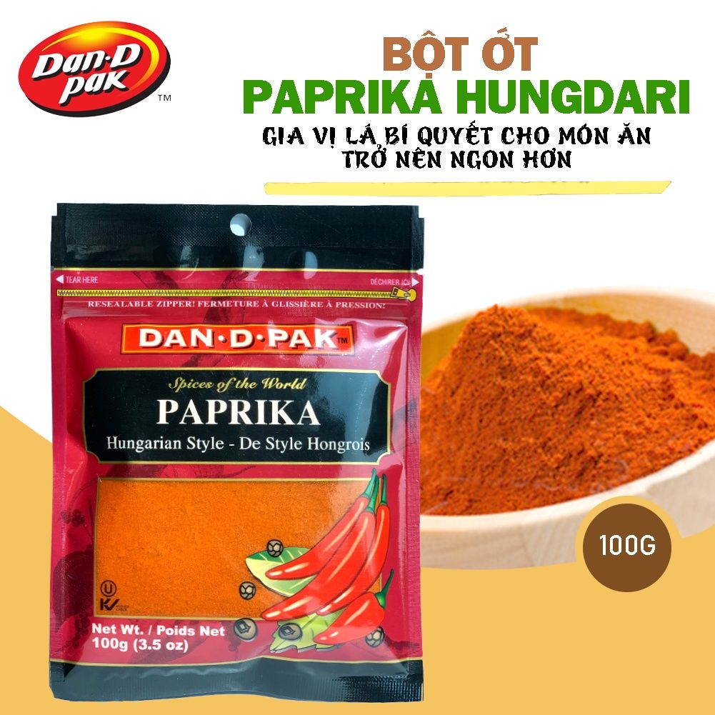 Bột Ớt nguyên liệu quan trọng trong ẩm thực 100g Dan D Pak