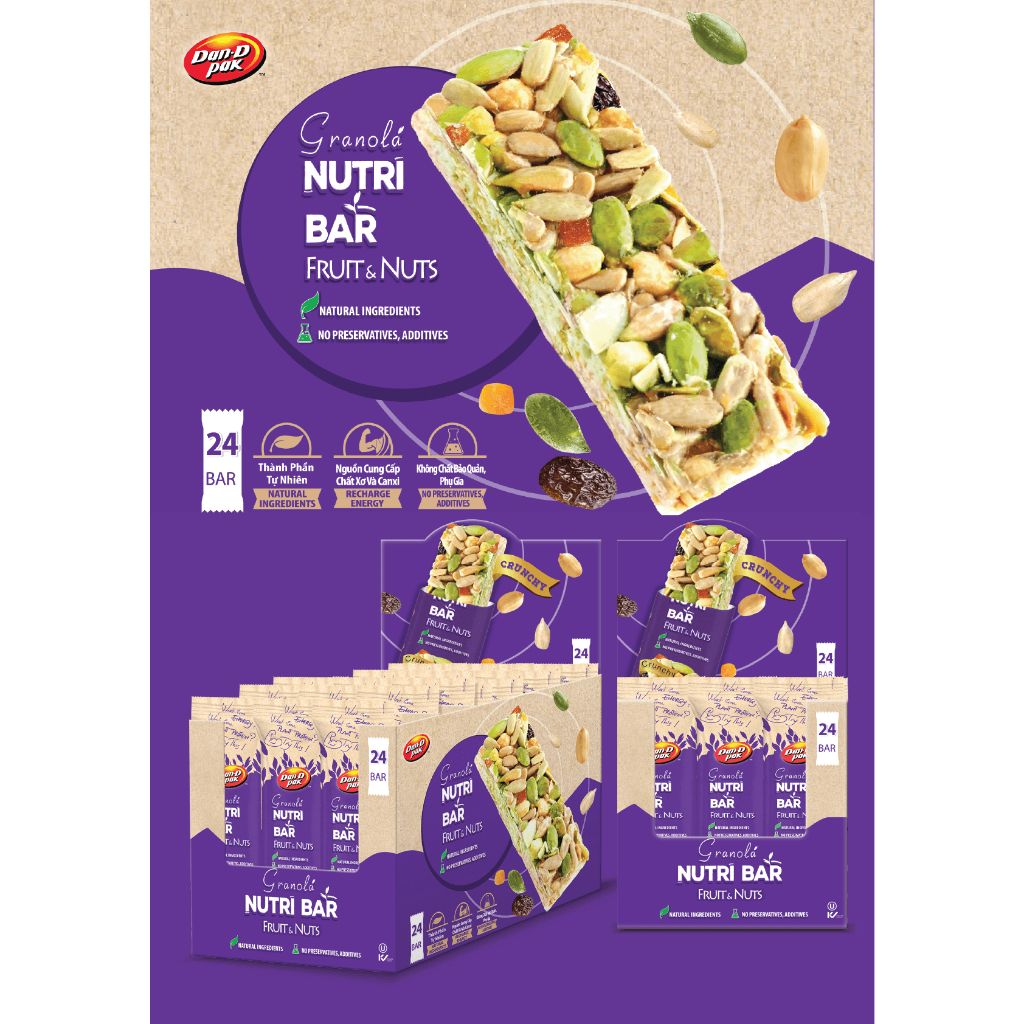 Thanh Granola Nutribar Phú Quý bổ sung năng lượng 30g Dan D Pak