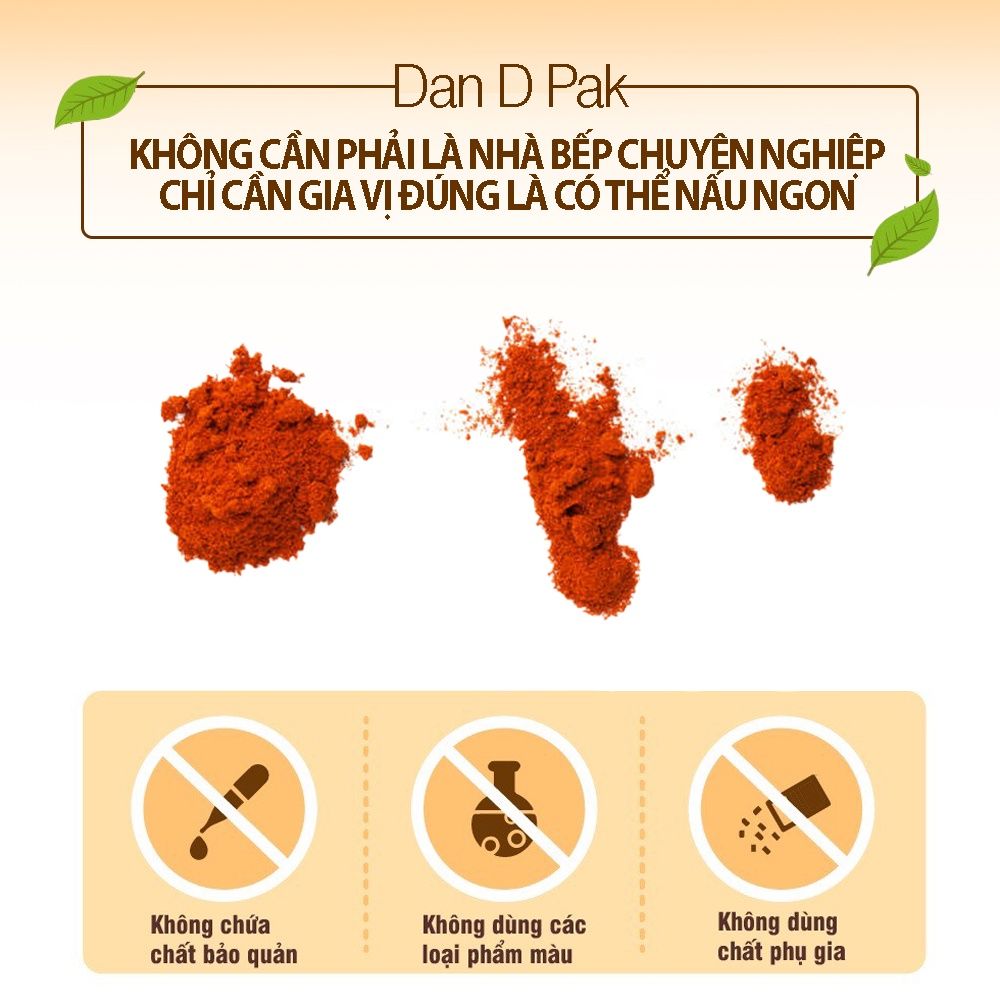 Bột Ớt nguyên liệu quan trọng trong ẩm thực 100g Dan D Pak