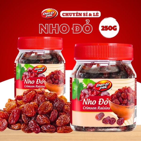  Nho đỏ tự nhiên nhập khẩu lành mạnh 250g Dan D Pak 