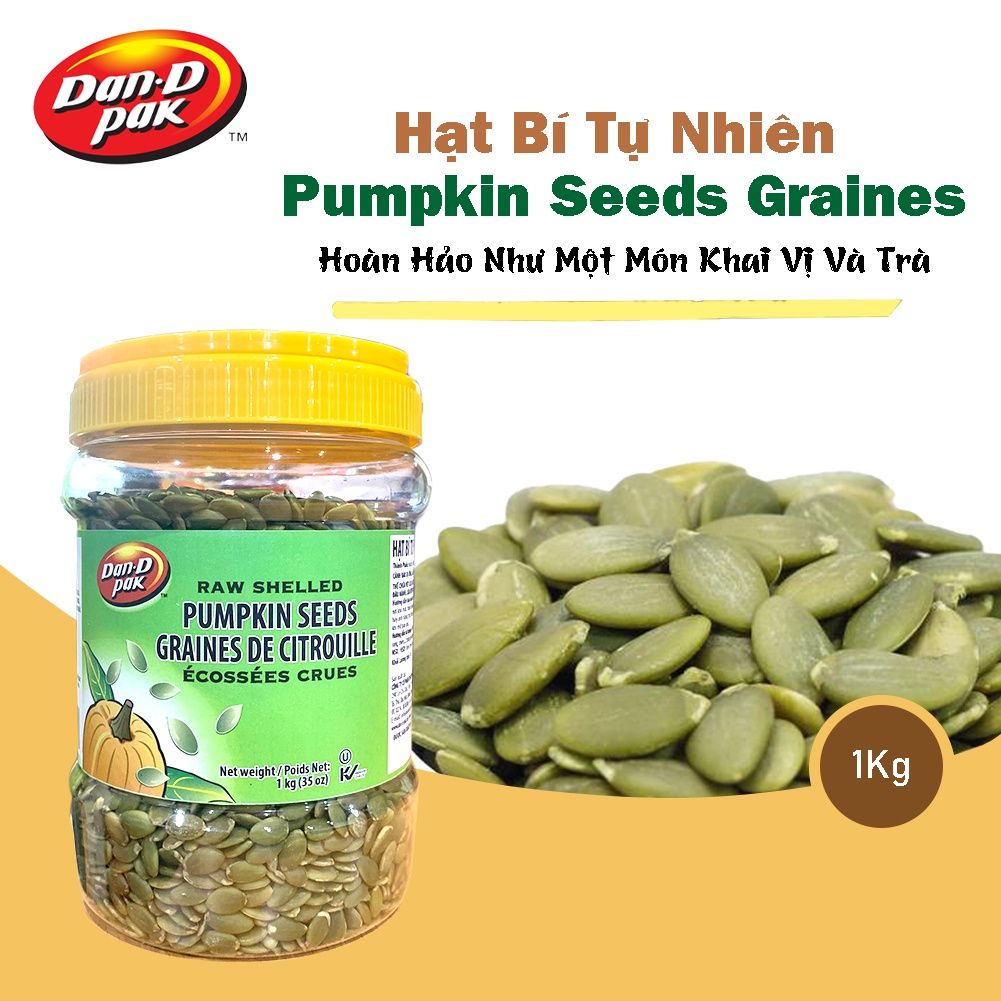 Hạt bí xanh tự nhiên 1kg Dan D Pak