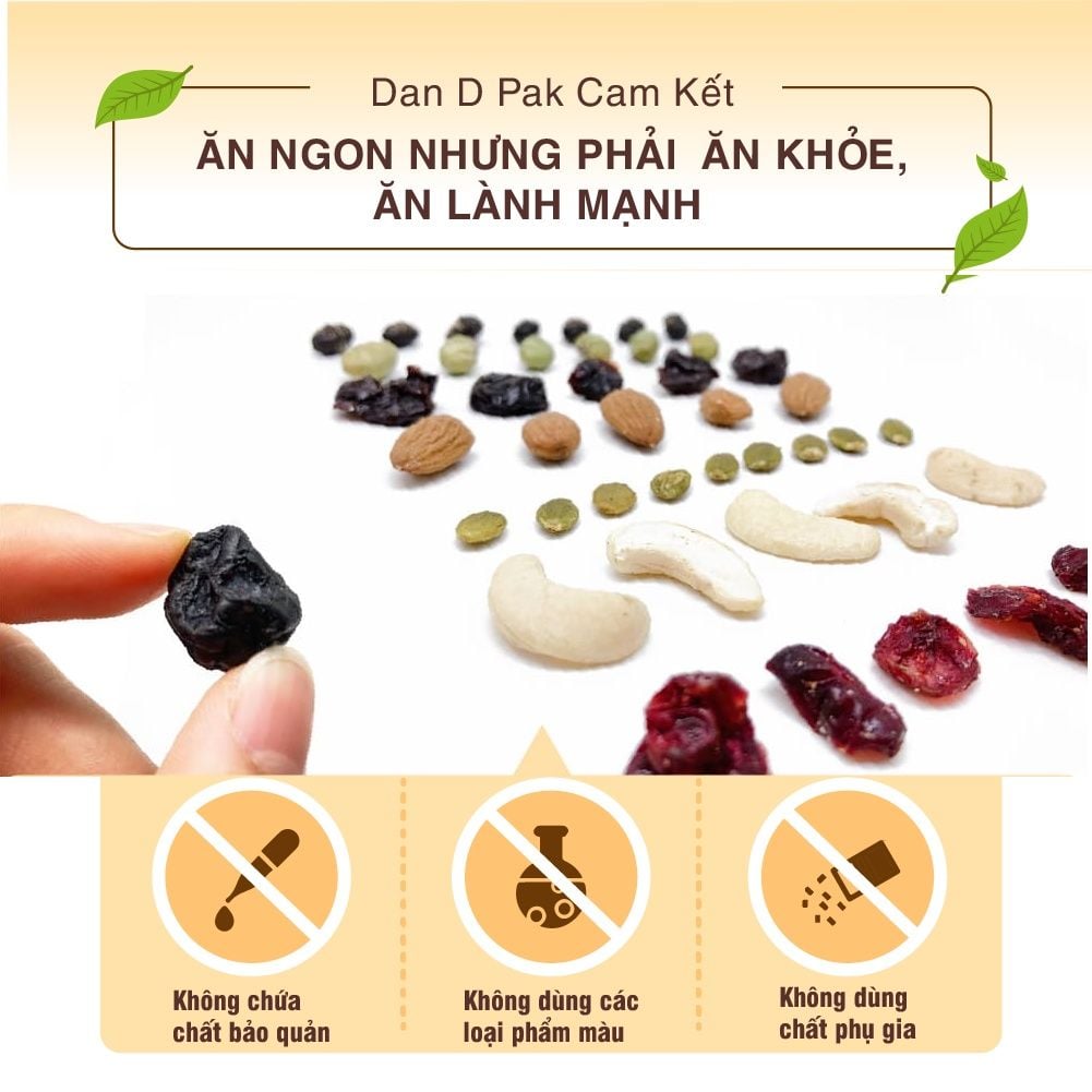 Thập cẩm hạt và trái cây khô Dailynuts Hạt điều, hạnh nhân, hạt bí, nam việt quất, cherry khô 227g Dan D Pak