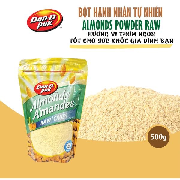  Bột hạnh nhân tự nhiên giúp ăn kiêng, cơ thể khỏe mạnh, tốt cho tim mạch, tiêu hóa 500g Dan D Pak 