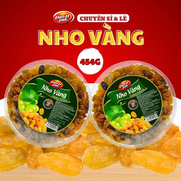  Nho vàng tự nhiên nhập khẩu 454g, 150g Dan D Pak 