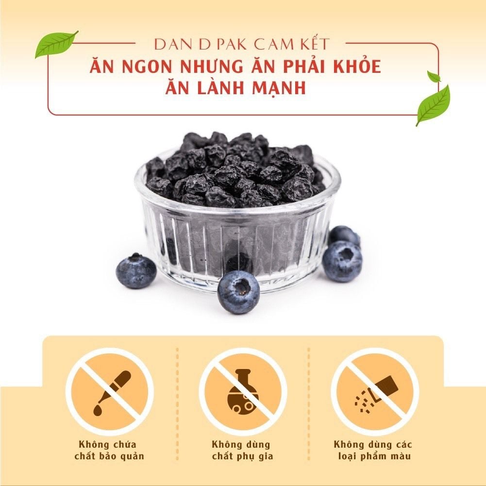 Thùng việt quất khô nhập khẩu 100g x 12 gói Dan D Pak