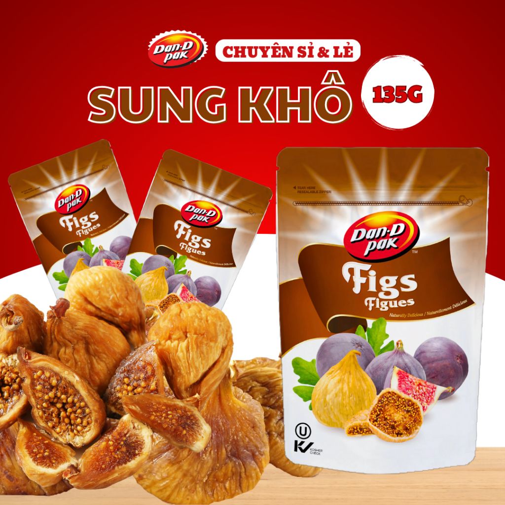 Thùng sung sấy khô 135g x 12 gói Dan D Pak