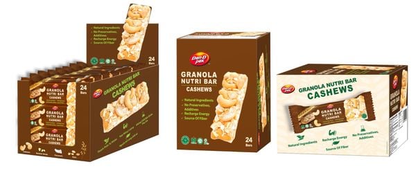 Thùng Nutribar Hạt Điều (30G x 24 Thanh) x 12 Hộp