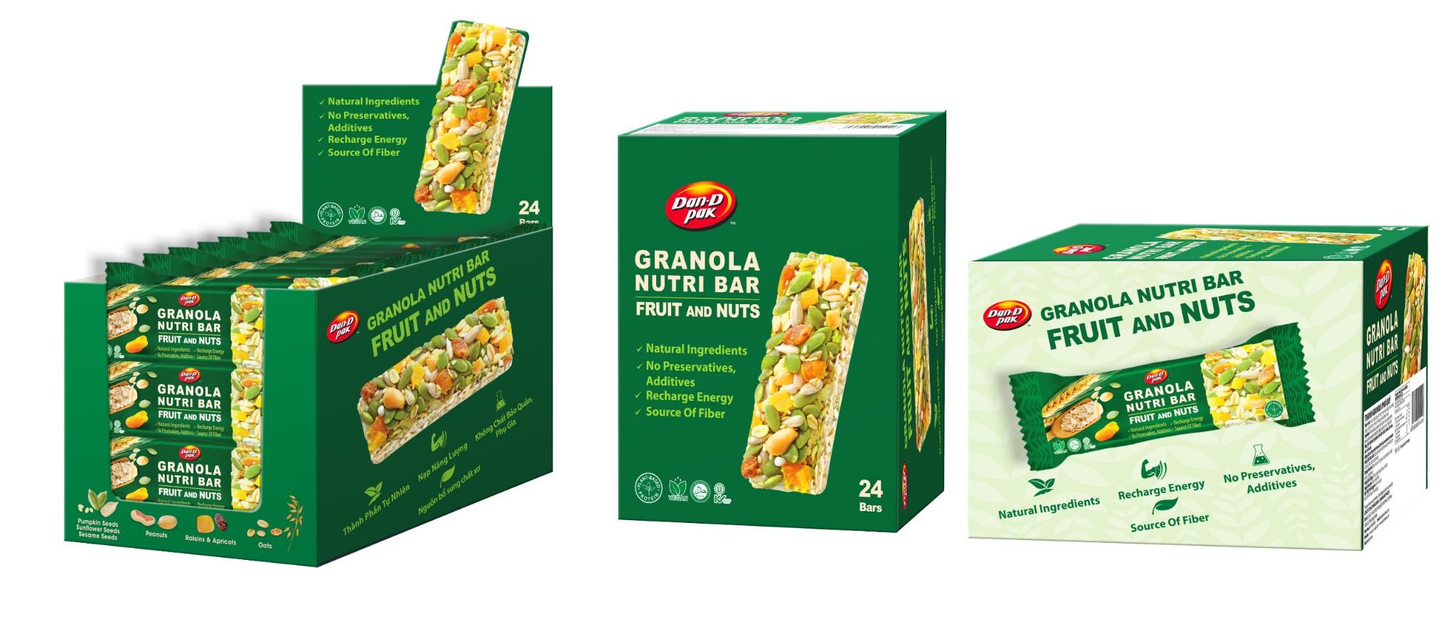 Nutribar Thập Cẩm Hạt Và Trái Cây 30G x 24 Thanh