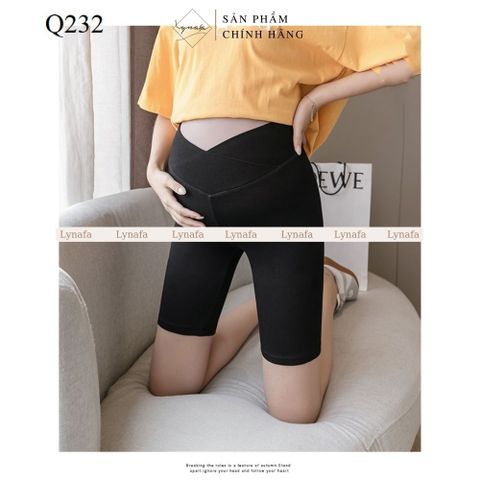 [Lynafa - Q232] Quần legging bầu lửng cạp chéo nâng đỡ thoái mái