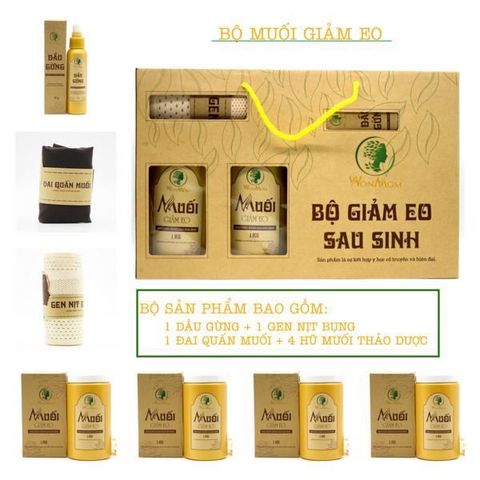 Bộ muối WonMom giảm eo sau sinh (cả liệu trình)