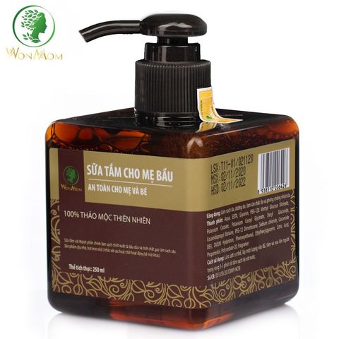 Sữa tắm thảo mộc dưỡng ẩm mềm mịn da cho mẹ bầu Wonmom 250ml