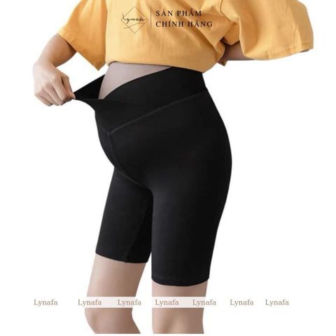 [Lynafa - Q232] Quần legging bầu lửng cạp chéo nâng đỡ thoái mái