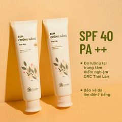 Kem Chống Nắng Thiên Nhiên Thấm Nhanh An Toàn Cho Da Hây Hây SPF 40, PA ++ Cỏ Mềm 60g