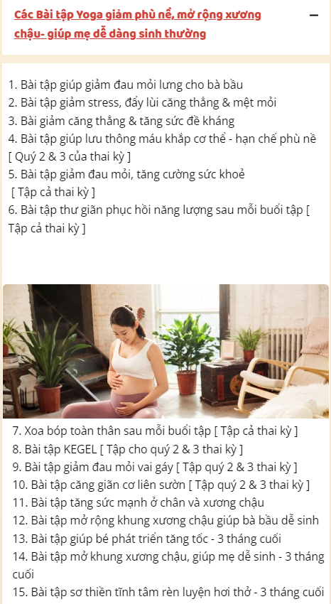 Bibabo Yoga  bầu - Vượt cạn không đau